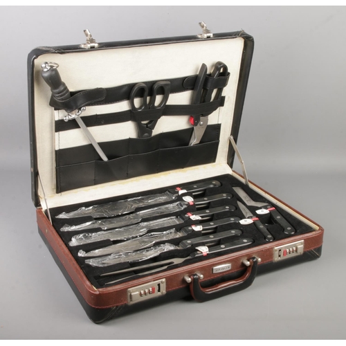 116 - A cased Breitenbach Solingen carving set.