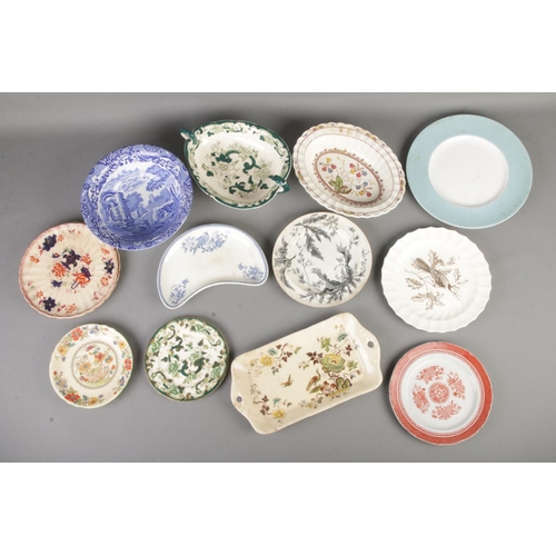 165 - A collection of antique and later named ceramics consisting of mostly Spode, Mason's and Woods Ware