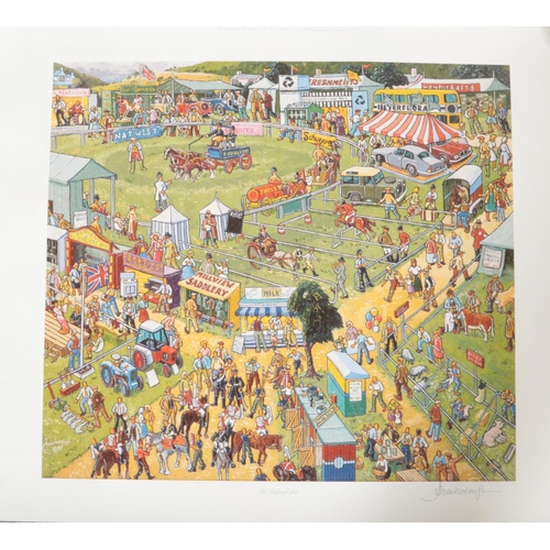 379 - After Joe Scarborough, two unframed prints. The Bakewell Show signed by the artist and Ella Harland'... 