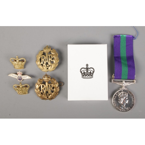 408 - An Elizabeth II (EIIR) General Service Medal (GSM) with Canal Zone clasp to AC1 C Beech(4044648) RAF... 