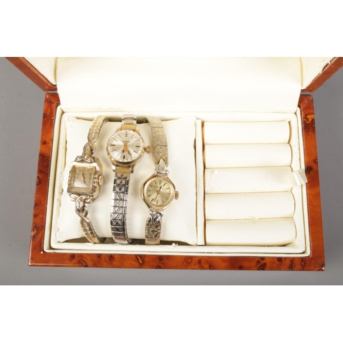 409 - A collection of three ladies watches including a Buren, Sekonda and Caravelle example