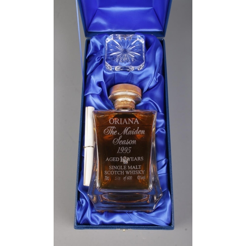 7 - A sealed 70cl limited edition crystal decanter of Oriana 'The Maiden Season 1995' 12 Years Single Ma... 