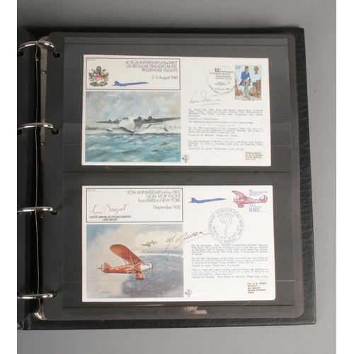 71 - An album of Royal Air Force Famous Firsts Series first flown covers including Concorde and many sign... 