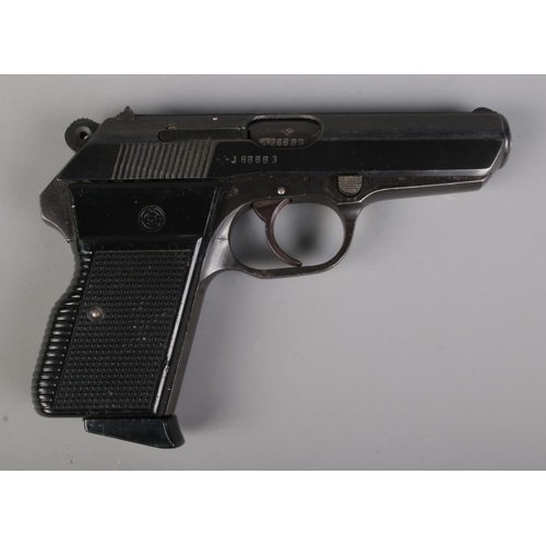 431 - A Czechoslovakian CZ VZOR 70 Cal 7,65 Semi Automatic Pistol, number J66663. With deactivation certif... 