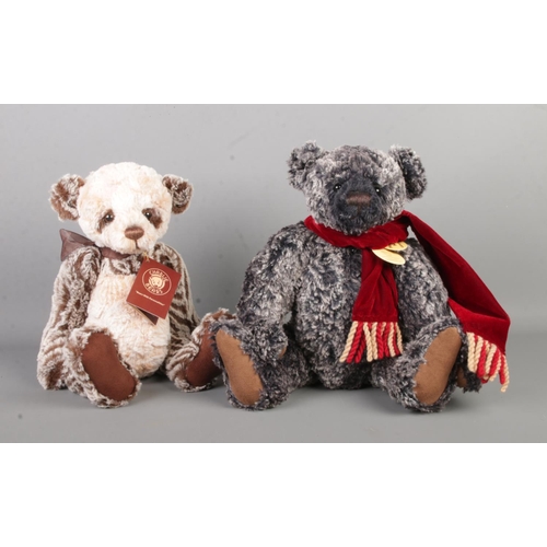 80 - Two Charlie Bears jointed teddy bears, Alan CB151524B designed by Isabelle Lee and Isaac CB094100, d... 