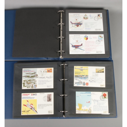 81 - Two albums of RAF first day covers to include first flown covers, signed and multi-signed examples. ... 