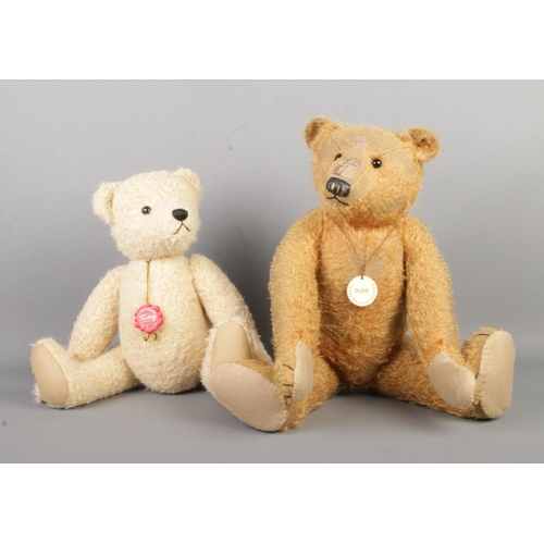 84 - Two jointed teddy bears, both with tilt growlers to the body. Teddy Bears of Witney 'Oldie' and Herm... 