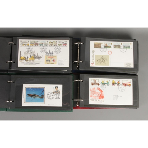 89 - Four albums containing a collection of assorted first day covers to include Royal Air Force, Railway... 