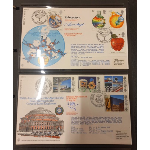 75 - Three albums of RAF first day covers including many signed editions along with a small collection of... 