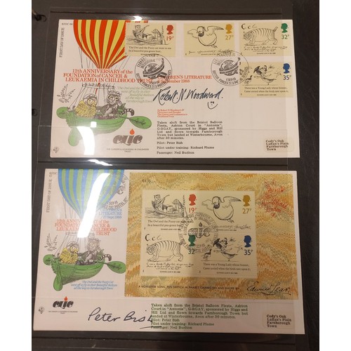 75 - Three albums of RAF first day covers including many signed editions along with a small collection of... 