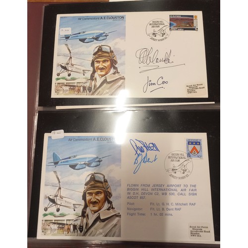 75 - Three albums of RAF first day covers including many signed editions along with a small collection of... 