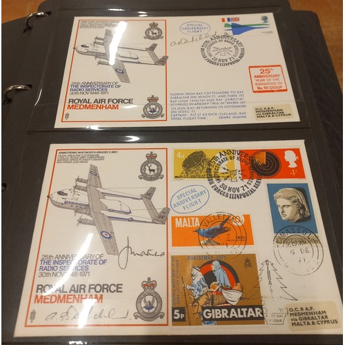 75 - Three albums of RAF first day covers including many signed editions along with a small collection of... 