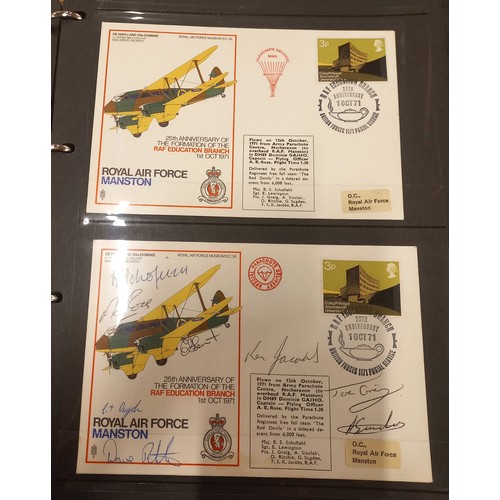 75 - Three albums of RAF first day covers including many signed editions along with a small collection of... 