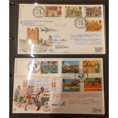 75 - Three albums of RAF first day covers including many signed editions along with a small collection of... 