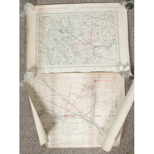 95 - Three Ordnance Survey maps showing gas works. Wath Upon Dearne and District Gas Company Limited. Two... 