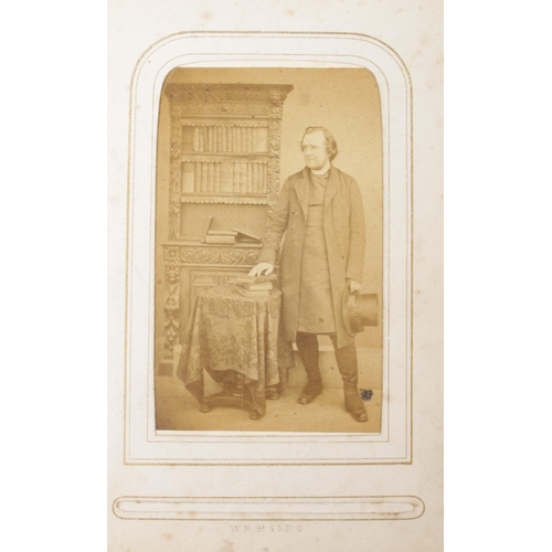 123 - Two Victorian photograph albums with contents of 19th century portraits of men, women and children.