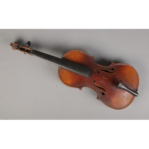 15 - A circa 1900 reproduction Josef Klotz two piece back violin. Bearing label to inside reading 