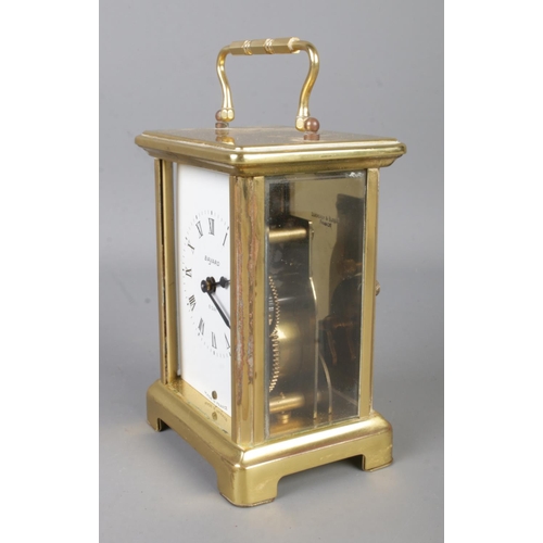 37 - A Bayard French 8-Day carriage clock along with a Seiko quartz clock.