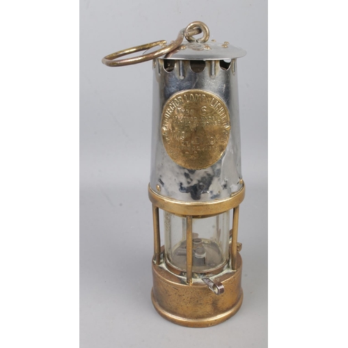 40 - An Eccles Type 6 miners safety lamp from the Protector Lamp and Lighting Co. Ltd. Stamped for Chadwi... 