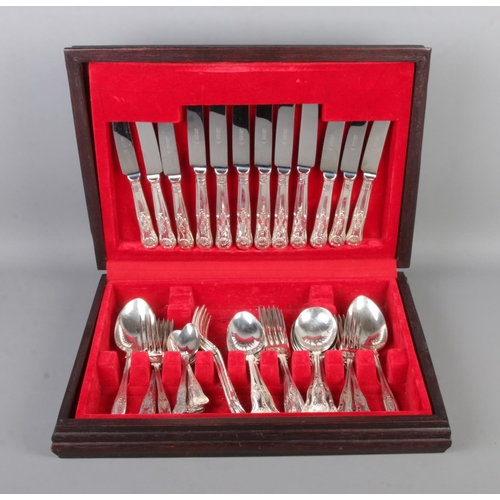 71 - An Osbourne cased canteen of silver plated cutlery.