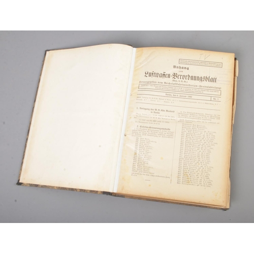 488 - A book containing several chapters of Luftwaffen Berordnungsblatt 'Air Force Ordinance Bulletins' da... 