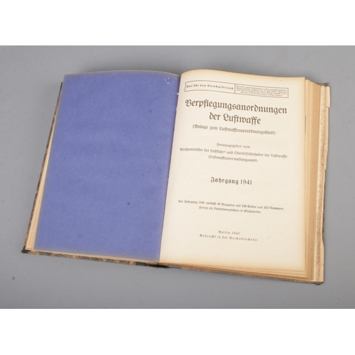 488 - A book containing several chapters of Luftwaffen Berordnungsblatt 'Air Force Ordinance Bulletins' da... 