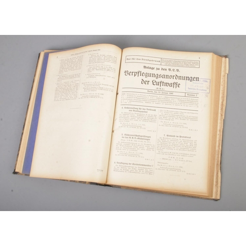 488 - A book containing several chapters of Luftwaffen Berordnungsblatt 'Air Force Ordinance Bulletins' da... 