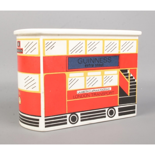 113 - A Carlton Ware ceramic money box, formed as a London Transport Double Decker bus, No. 6 - Wimbledon,... 