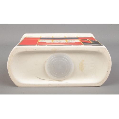 113 - A Carlton Ware ceramic money box, formed as a London Transport Double Decker bus, No. 6 - Wimbledon,... 