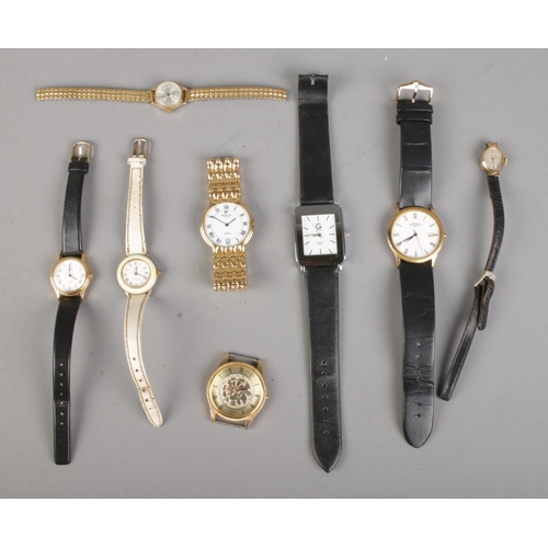 123 - A selection of wrist watches including Rotary, Raymond Weil, Sekonda and Lorus examples