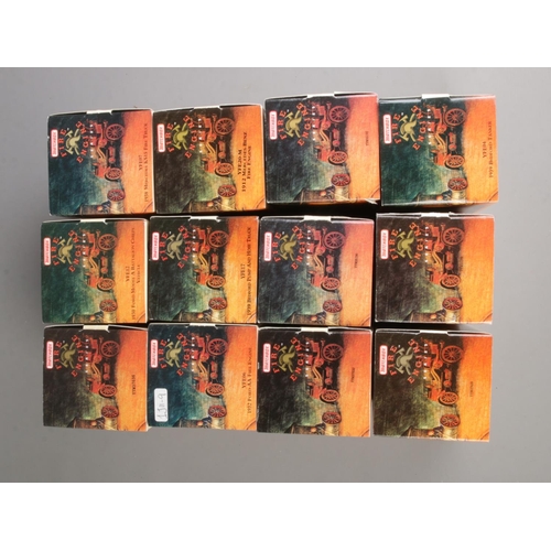 143 - A collection of twelve boxed Matchbox Models of Yesteryear Fire Engine Series diecast vehicles to in... 