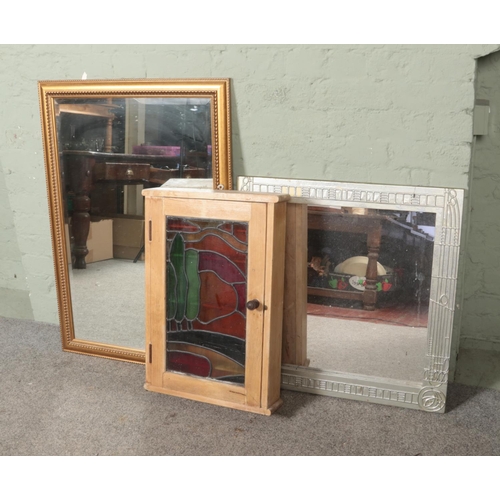 331 - A collection of assorted home furnishings to include Charles Rennie Mackintosh style mirror, gilt fr... 