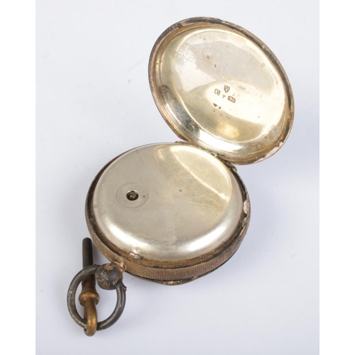 367 - A Victorian silver pocket watch hallmarked for Chester 1886 by William Jee.