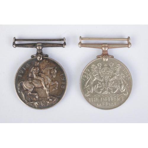 373 - Two medals to include WWI War Medal awarded to 11332 P.T.E E. G. Dell. Y.8. L.R. and WWII Defence Me... 