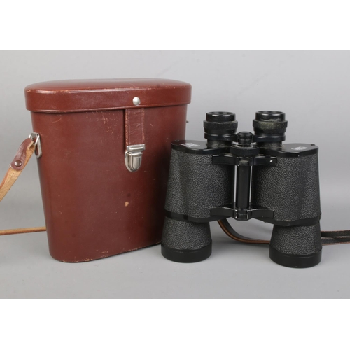 67 - A pair of Carl Zeiss Jena Jenoptem 10x50W binoculars in case.