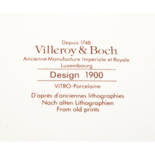 392 - A set of six Villeroy & Boch Depuis 1748 Design 1900 display plates. Diameter: 26cm.