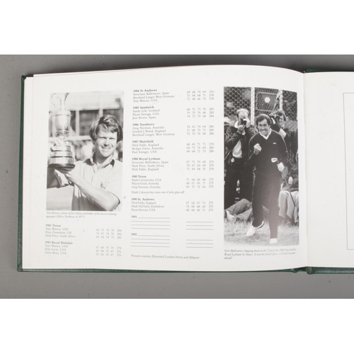 400 - A silver mounted golf book; 'The Golfing Record Book'. A record book featuring the cards and layouts... 