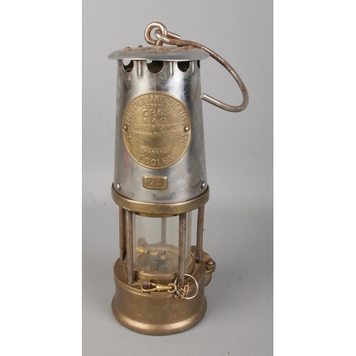 431 - An Eccles Type GR6S miners safety lamp by the Protector Lamp & Lighting Co. Ltd. No 29.