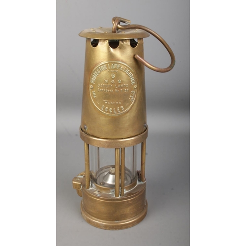 440 - An Eccles Type 6 brass miner's safety lamp by the Protector Lamp and Lighting Co. Ltd.