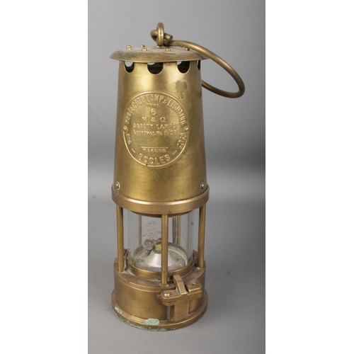 442 - An Eccles Type 6 brass miner's safety lamp by the Protector Lamp & Lighting Co. Ltd.