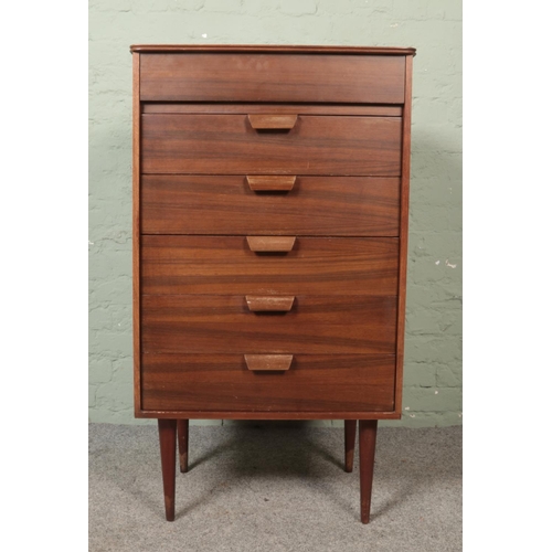 450 - A Uniflex teak chest of six drawers.