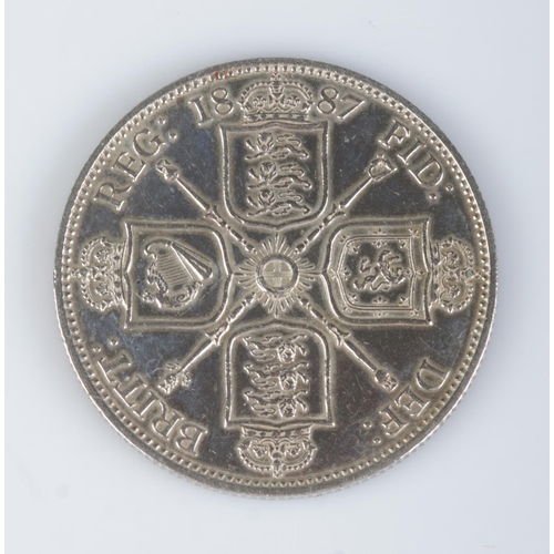 420 - A Victorian silver florin dated 1887.