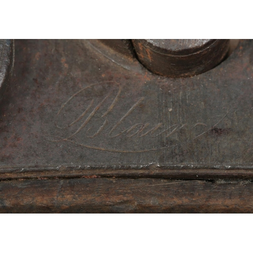 112 - A 19th century percussion pistol. The lock plate stamped for Blair. Barrel length 23cm. CAN NOT POST... 