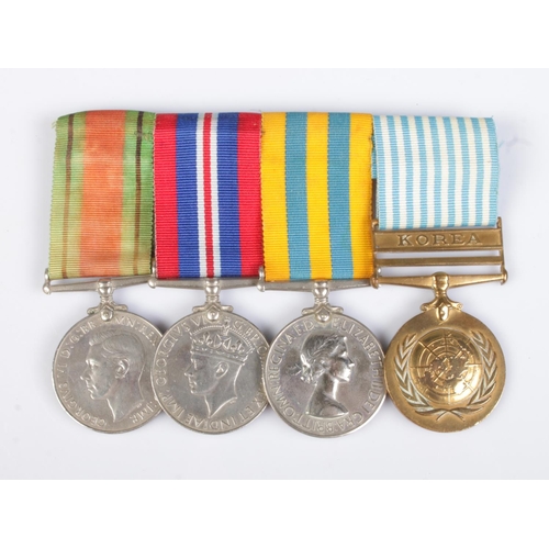 133 - A group of four military medals awarded to Private J Connolly, 14449789, Gloucestershire Regiment al... 