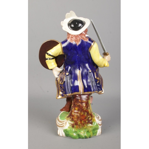 38 - A Derby porcelain figure of Falstaff. Height 23cm.