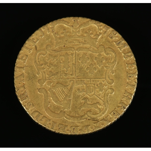 491 - A George III gold half guinea, dated 1778. 4.13g.