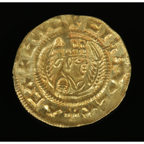 493 - A Kingdom of Aksum King Ebana gold tremissis, circa 440-470. 1.56g.