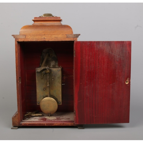 98 - A mahogany cased Winterhalder & Hoffmeier bracket clock. The dial marked for Morath Brothers, having... 