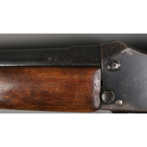 528 - Withdrawn. A deactivated W.W Greener GP 12 bore lever action shotgun. Serial Number 13021. Deactivat... 