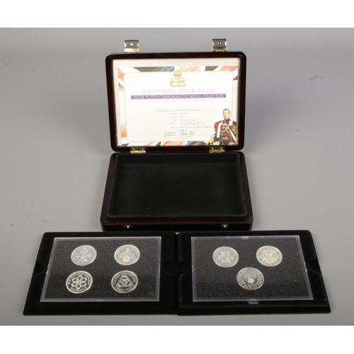 658 - Westminster Collection The Patterns of Edward VIII silver plated commemorative medal collection.